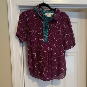 Maeve Purple and Teal Blouse